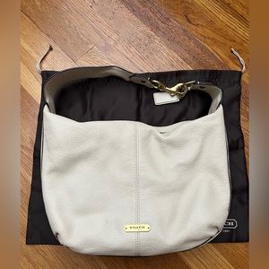 Authentic Coach Cream Leather Hobo